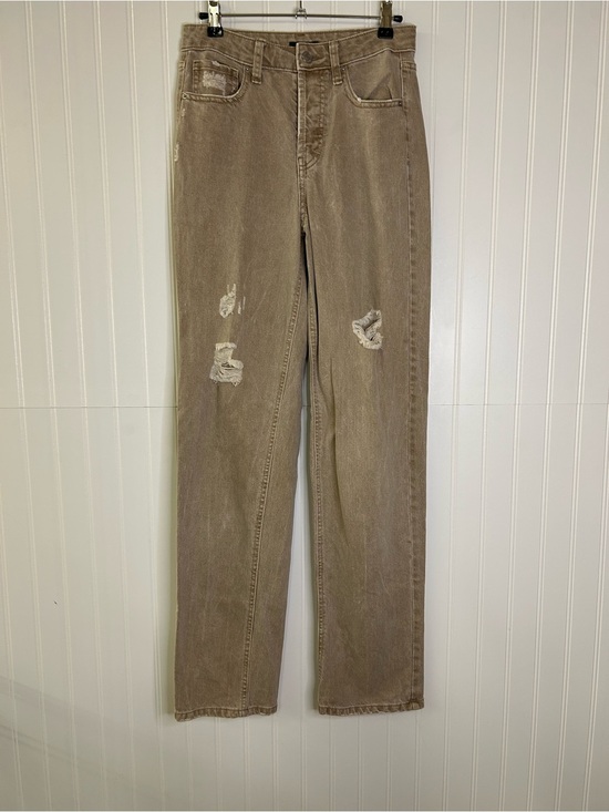 wild fable Denim - Wild Fable Button Fly Distressed Tan Pants Size 0